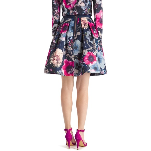 SOLD Ted Baker Poppy Print Floral Skirt - Picture 3 of 11